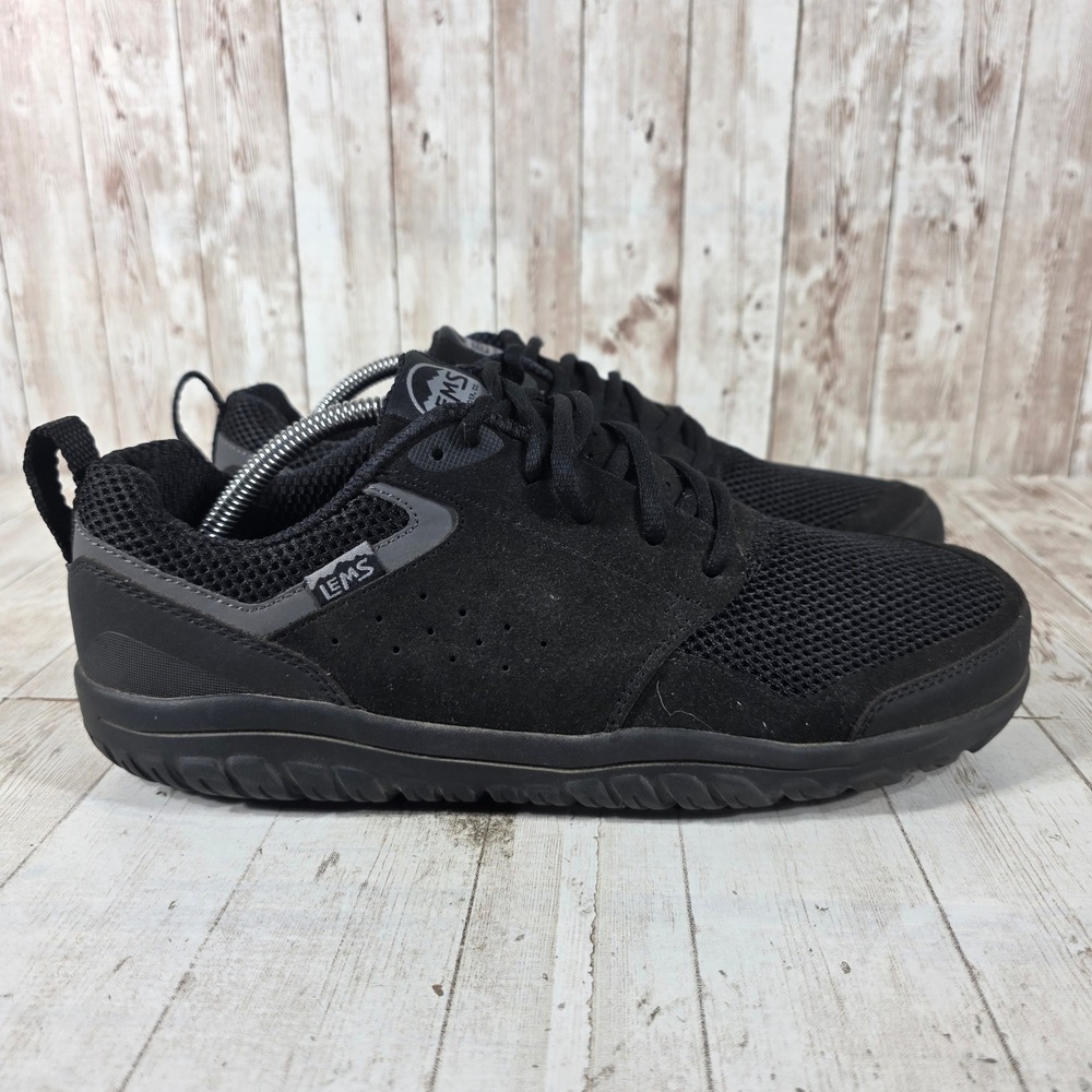 Lems Primal Zen Mens 11 Barefoot Shoes Asphalt Black Zero Drop LEMS110